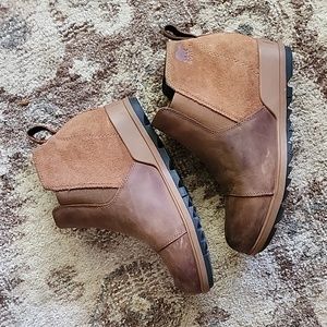 Sorel Evie Leather Ankle Boots